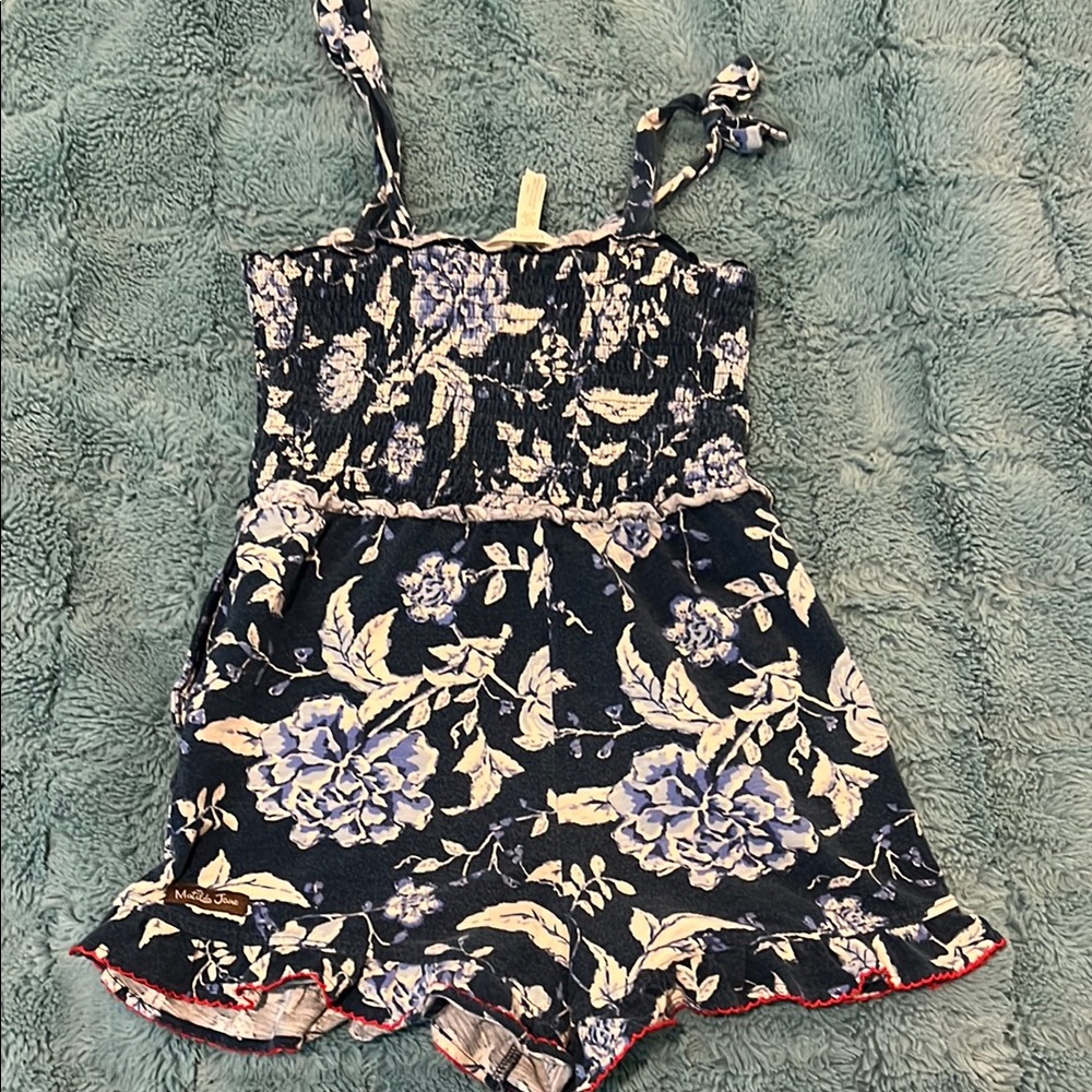 Floral Romper with Ruffle Trim Matilda Jane size 10 - Picture 2 of 3